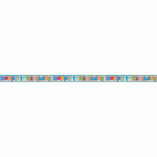 1st Birthday Happy Birthday Multicolour Banner