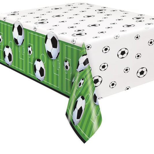 Rectangular Reusable Plastic Football Theme Table Cover