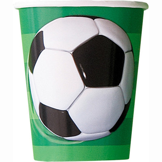 Football Theme 9oz Paper Cups - 8 Pack