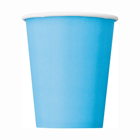 Paper Cups In BABY BLUE With A Choice Of 8 Pack or 14 Pack