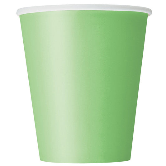 Paper Cups In LIME GREEN With A Choice Of 8 Pack or 14 Pack