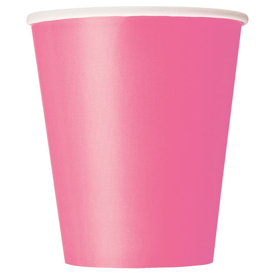 Paper Cups In HOT PINK / CERISE With A Choice OF 8 Pack or 14 Pack