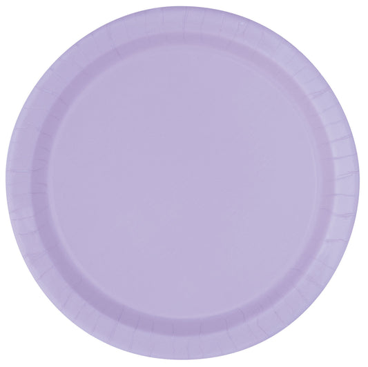 Sustainably Sourced 7" or 9" Recyclable LAVENDER Paper Party Plates
