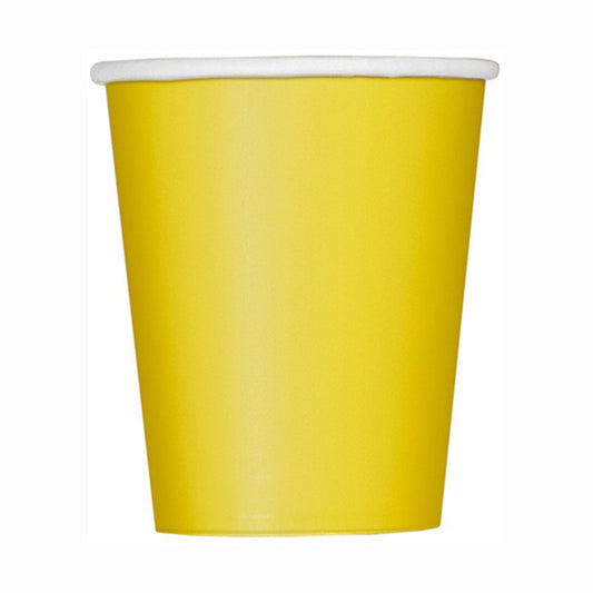 Paper Cups In YELLOW With A Choice OF 8 Pack or 14 Pack