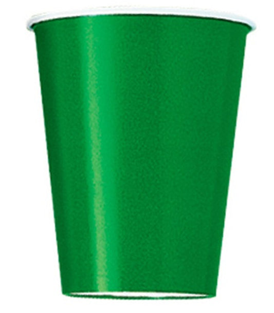 Paper Cups In EMERALD GREEN With A Choice Of 8 Pack or 14 Pack