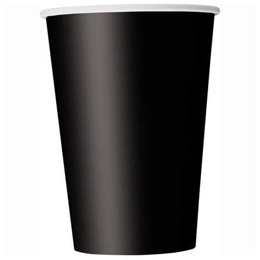 Paper Cups In BLACK With A Choice Of 8 Pack or 14 Pack