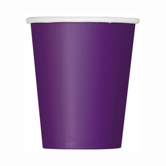 Paper Cups In PURPLE With A Choice Of 8 Pack or 14 Pack