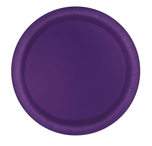 Sustainably Sourced 7" or 9" Recyclable PURPLE Paper Party Plates