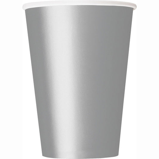 Paper Cups In SILVER With A Choice Of 8 Pack or 14 Pack