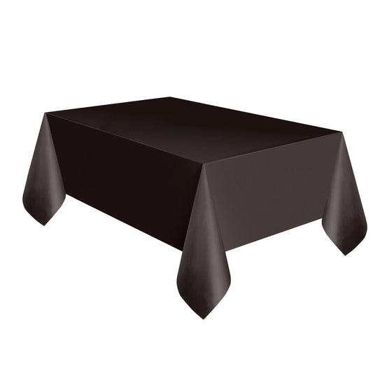 Rectangular Plastic Table Cover In Black