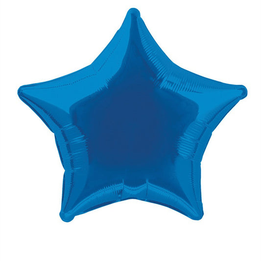 Star Shaped Foil Balloon In ROYAL BLUE - Fill With Helium Or Air.