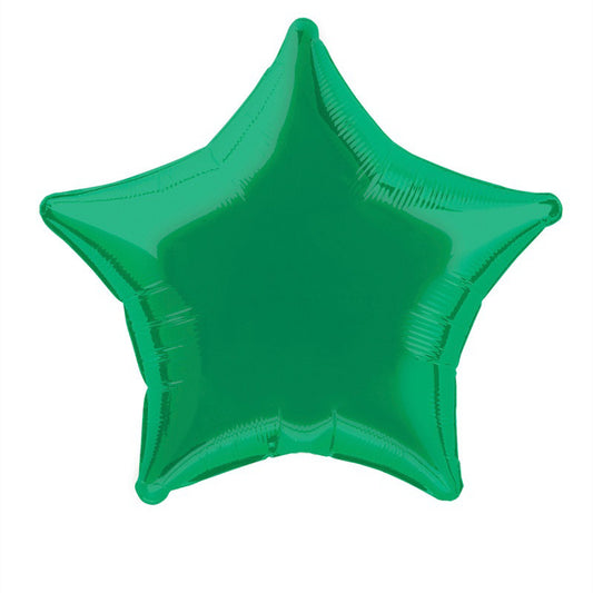Star Shaped Foil Balloon In GREEN - Fill With Helium Or Air.