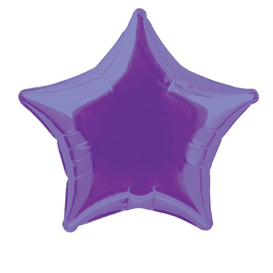 Star Shaped Foil Balloon In PURPLE - Fill With Helium Or Air.