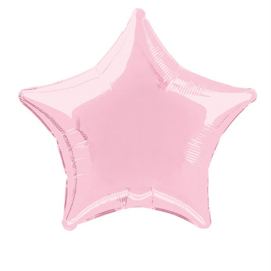 Star Shaped Foil Balloon In BABY PINK - Fill With Helium Or Air.
