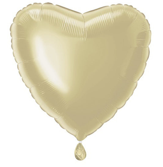 Heart Shaped Foil Balloon In GOLD - Fill With Helium Or Air.