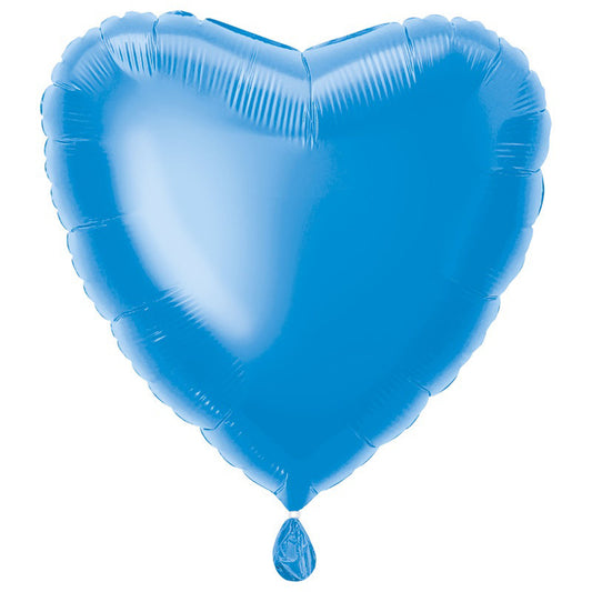 Heart Shaped Foil Balloon In ROYAL BLUE - Fill With Helium Or Air.