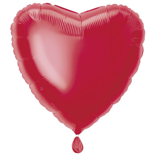 Heart Shaped Foil Balloon In RED - Fill With Helium Or Air.
