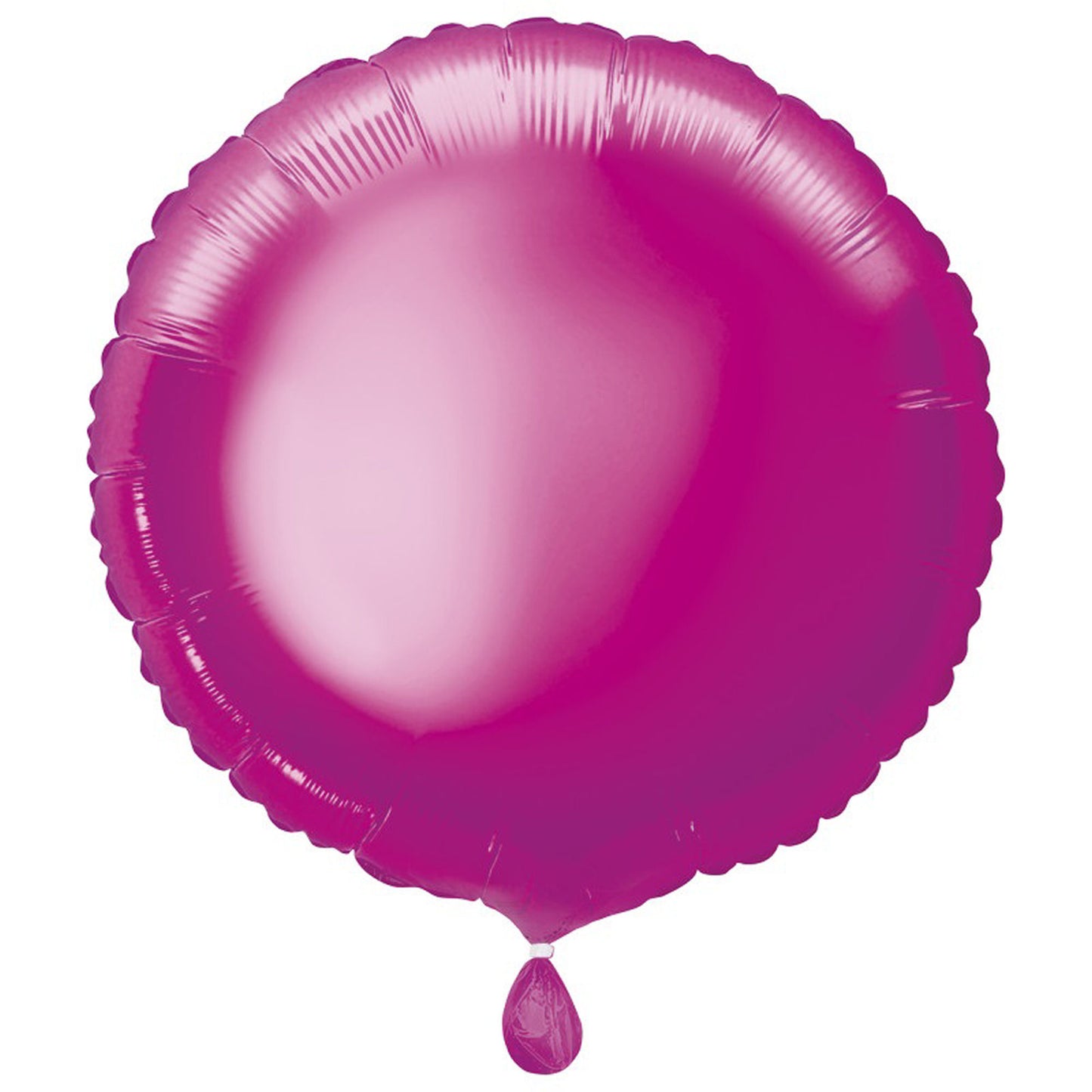 Round Shaped Foil Balloon In HOT PINK - Fill With Helium Or Air.