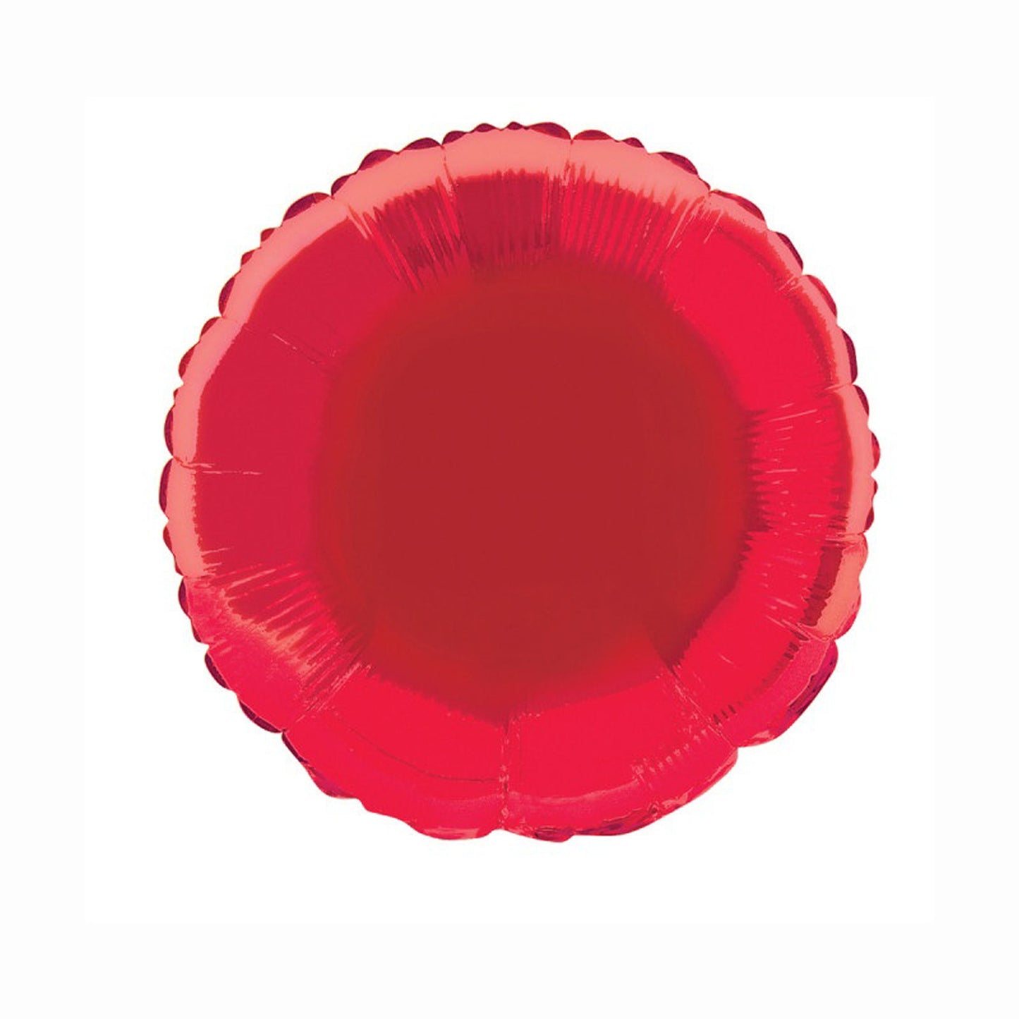 Round Shaped Foil Balloon In RED - Fill With Helium Or Air.