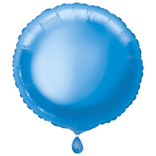 Round Shaped Foil Balloon In ROYAL BLUE - Fill With Helium Or Air.