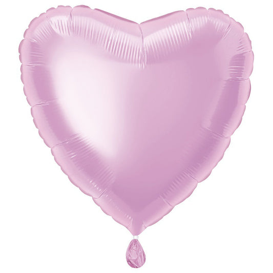 Heart Shaped Foil Balloon In BABY PINK - Fill With Helium Or Air.