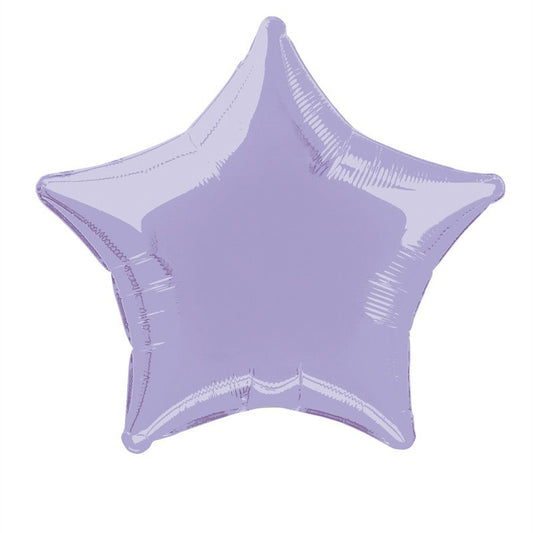 Star Shaped Foil Balloon In LAVENDER - Fill With Helium Or Air.