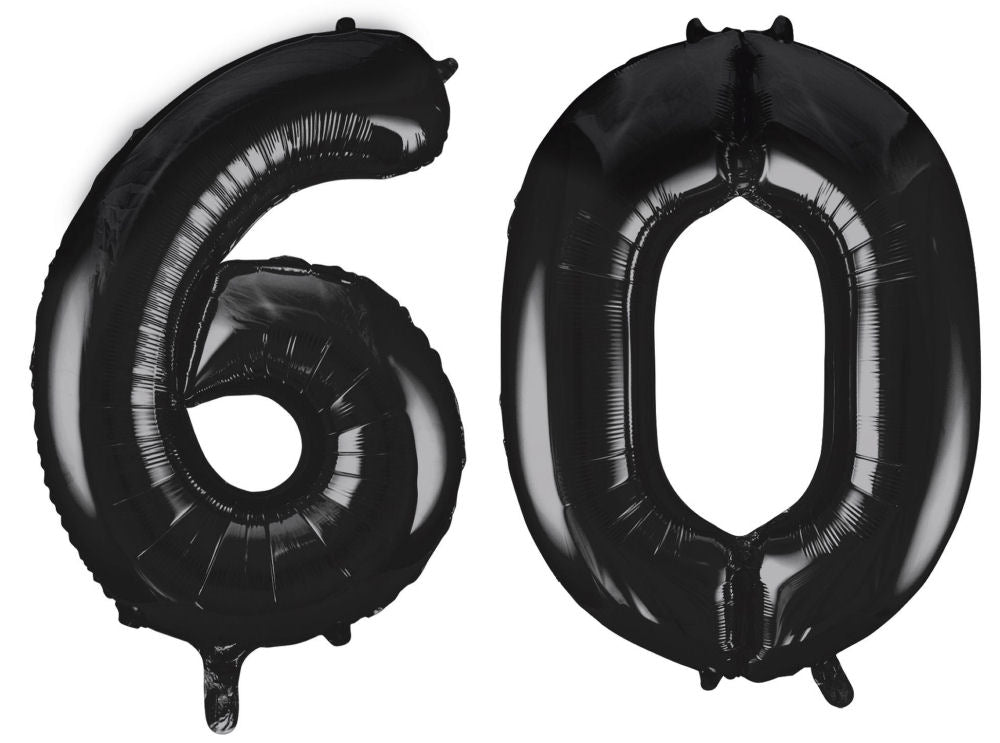 60th Birthday 34" Foil Balloon Kit In A Choice Of 8 Colours