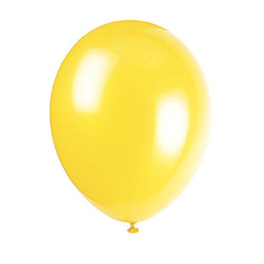 CANARY YELLOW 12" Latex Balloons for Air or Helium