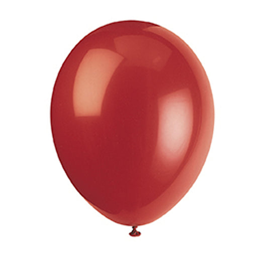 CHERRY RED 12" Latex Balloons for Air or Helium