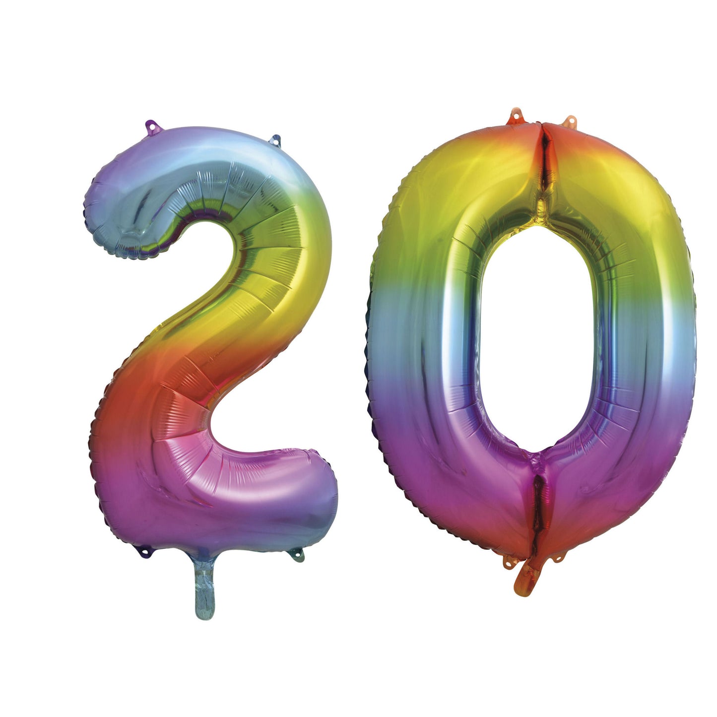 20th Birthday 34" Foil Balloon Kit In A Choice Of 8 Colours