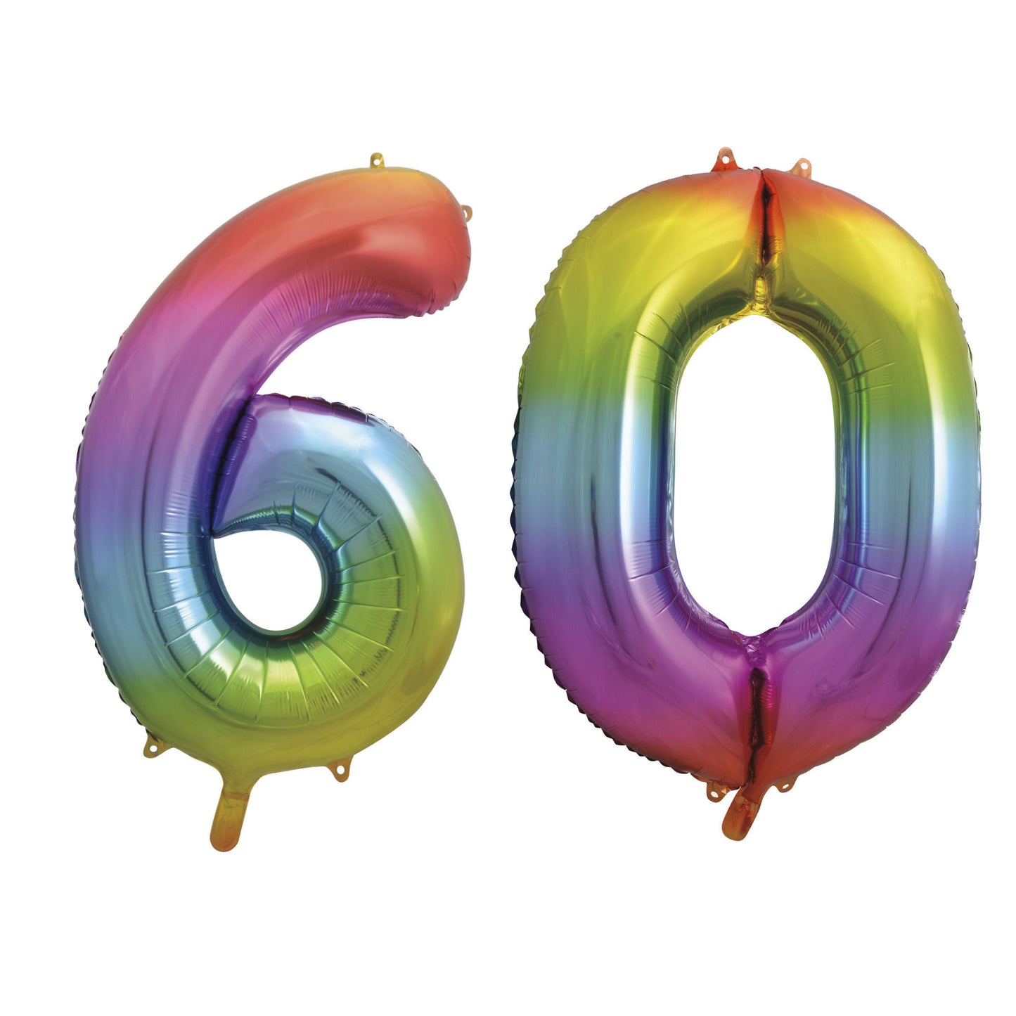 60th Birthday 34" Foil Balloon Kit In A Choice Of 8 Colours