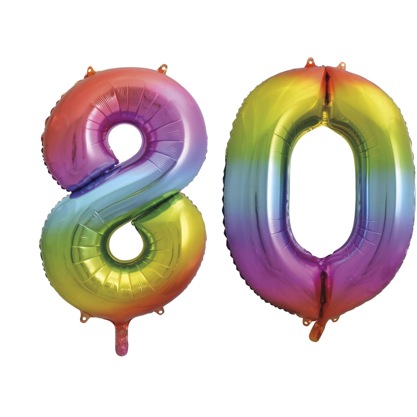 80th Birthday 34" Foil Balloon Kit In A Choice Of 8 Colours