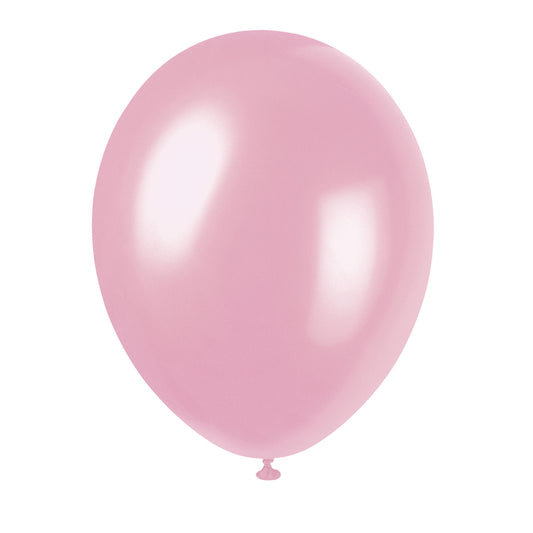 CRYSTAL PINK 12" Latex Balloons for Air or Helium