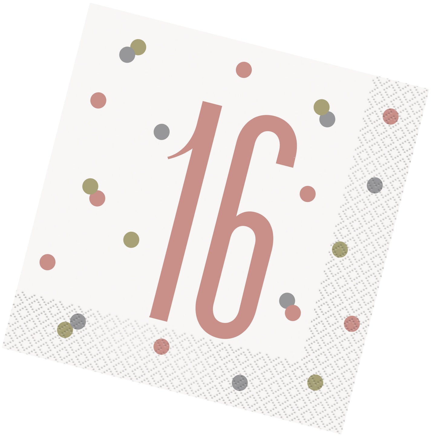 Rose Gold Bling RECYCLABLE 16th Birthday Napkins