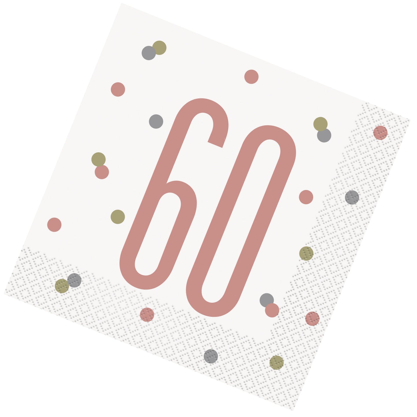 Rose Gold Bling RECYCLABLE 60th Birthday Napkins