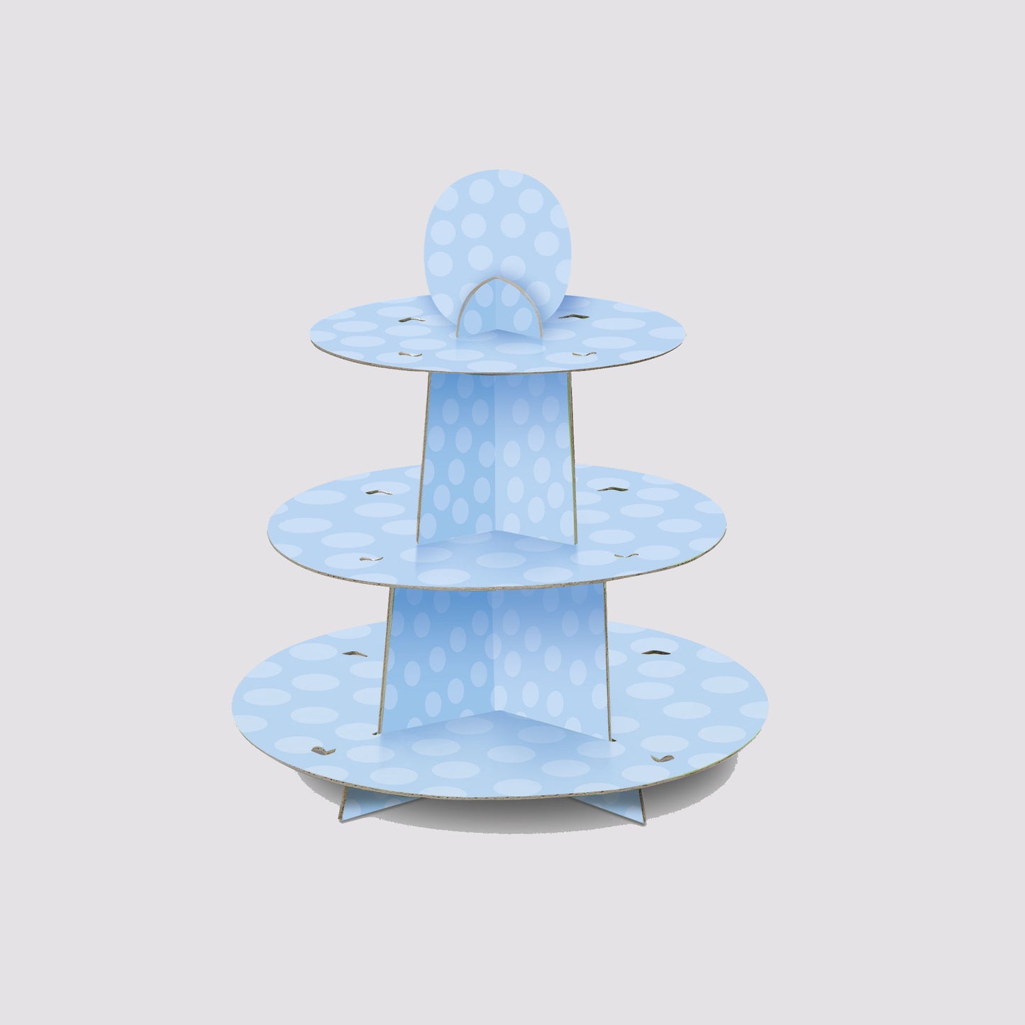 Blue Polka dot Recyclable Cupcake Stand