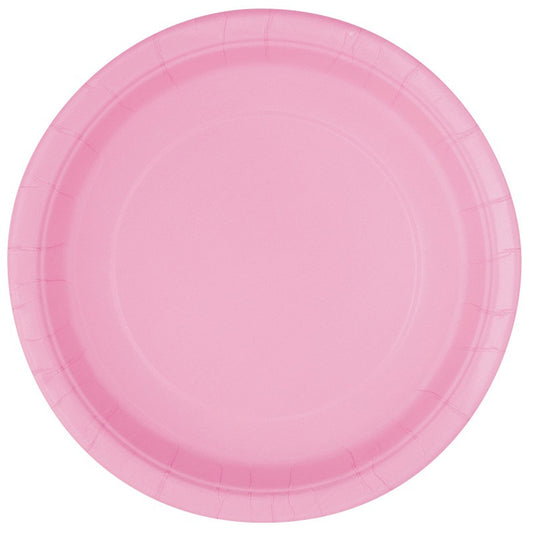 Sustainably Sourced 7" or 9" Recyclable BABY PINK Paper Party Plates