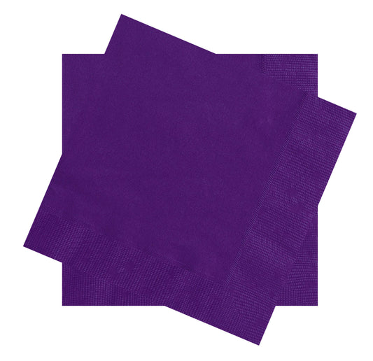 Recyclable Napkins In PURPLE - Made From Sustainable Sourced Materials