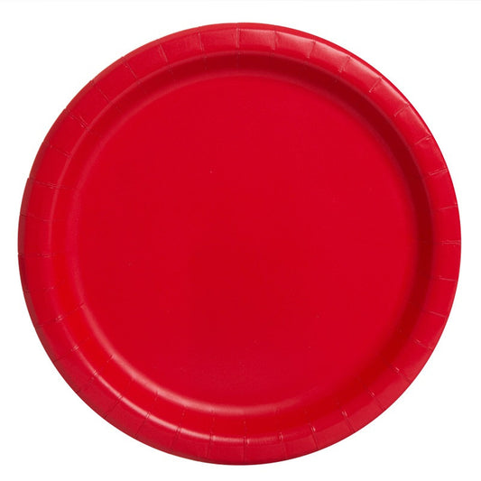 Sustainably Sourced 7" or 9" Recyclable RED Paper Party Plates