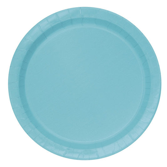 Sustainably Sourced 7" or 9" Recyclable TEAL / TURQUOISE Paper Party Plates
