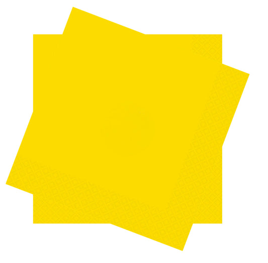 Recyclable Napkins In YELLOW - Made From Sustainable Sourced Materials